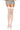 White Lace Top Fishnet Thigh Hi