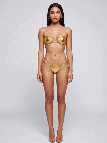 ? Gold Micro Metallic 2-Piece Set