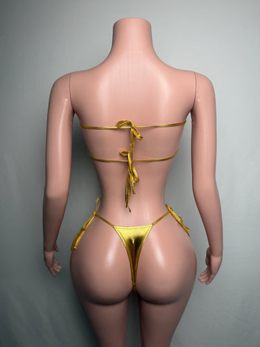 ? Gold Micro Metallic 2-Piece Set