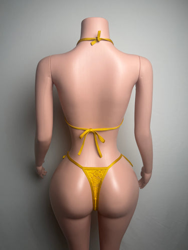 Yellow Lace 2-Piece Set